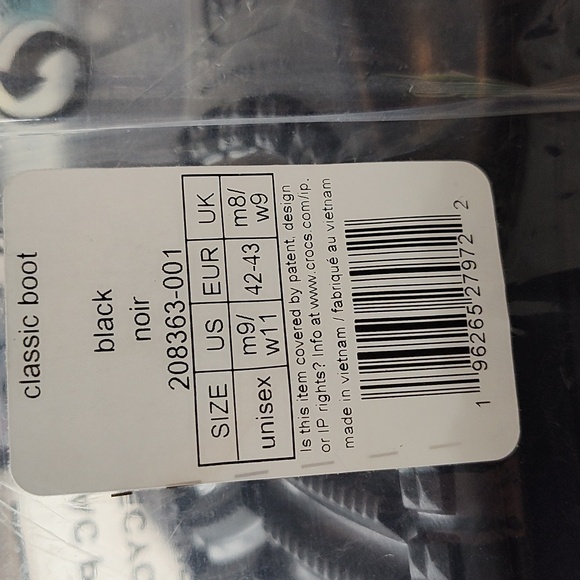 Crocs Rainboots,Mens 9, Women's Size 11 ,New - Picture 9 of 9